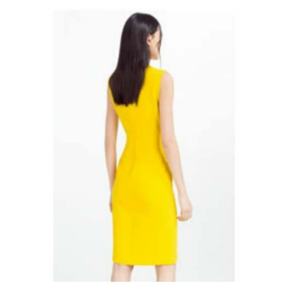 Zara Yellow Tube Dress with Bow Detail - Picture 10 of 12